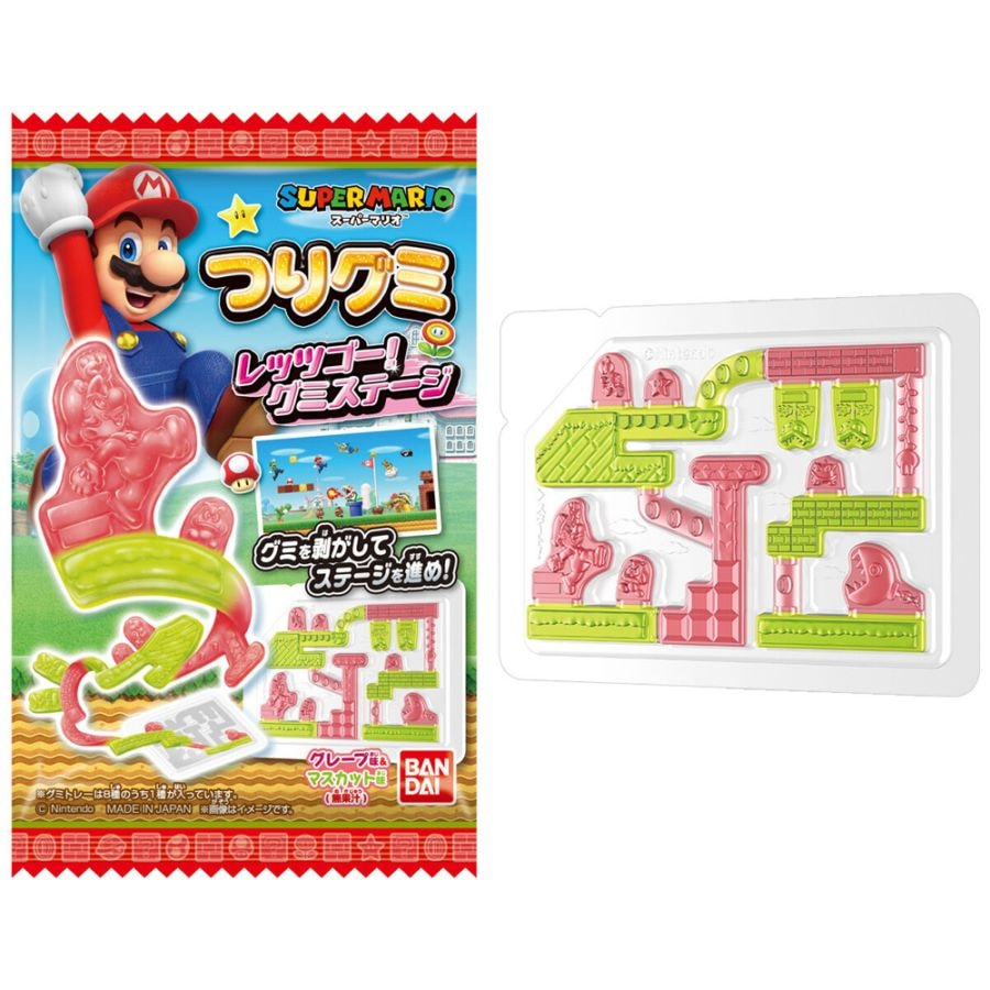 【お菓子】『スーパーマリオ　つりグミ　レッツゴー！グミステージ　1箱上代￥80×10個入』