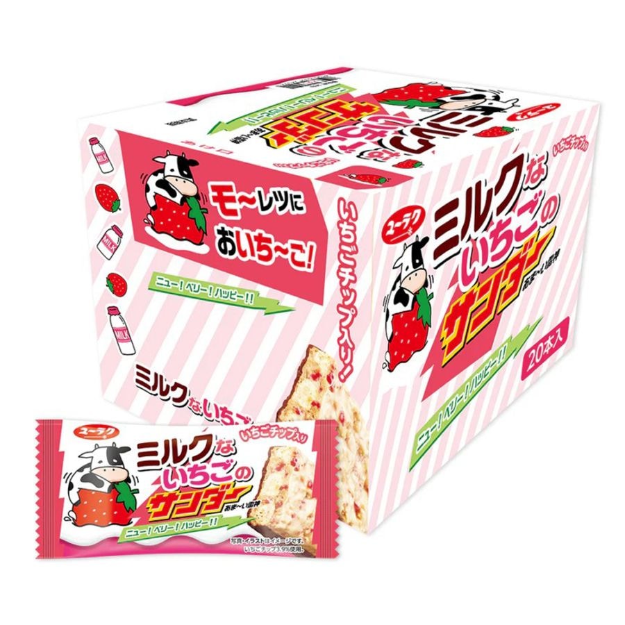 【お菓子】『ミルクないちごのサンダー　1箱上代￥50×20本入』