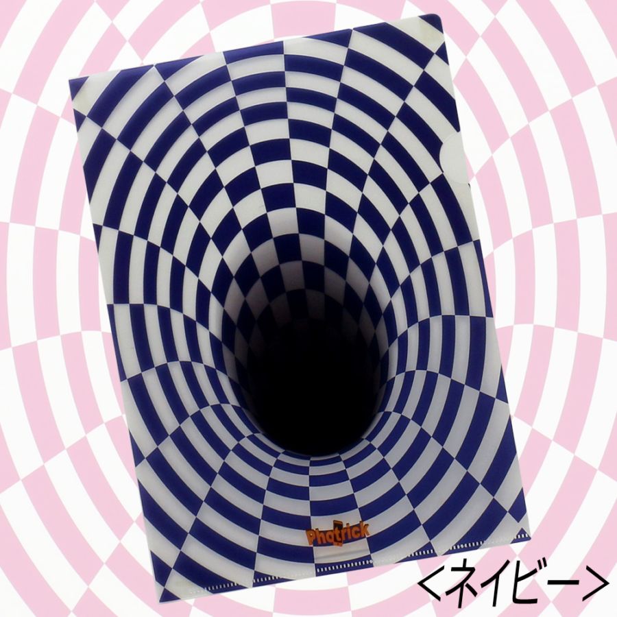 ★スペシャルプライス！！★【Photrick】『クリアファイル　チェッカー柄』＜ネイビー＞