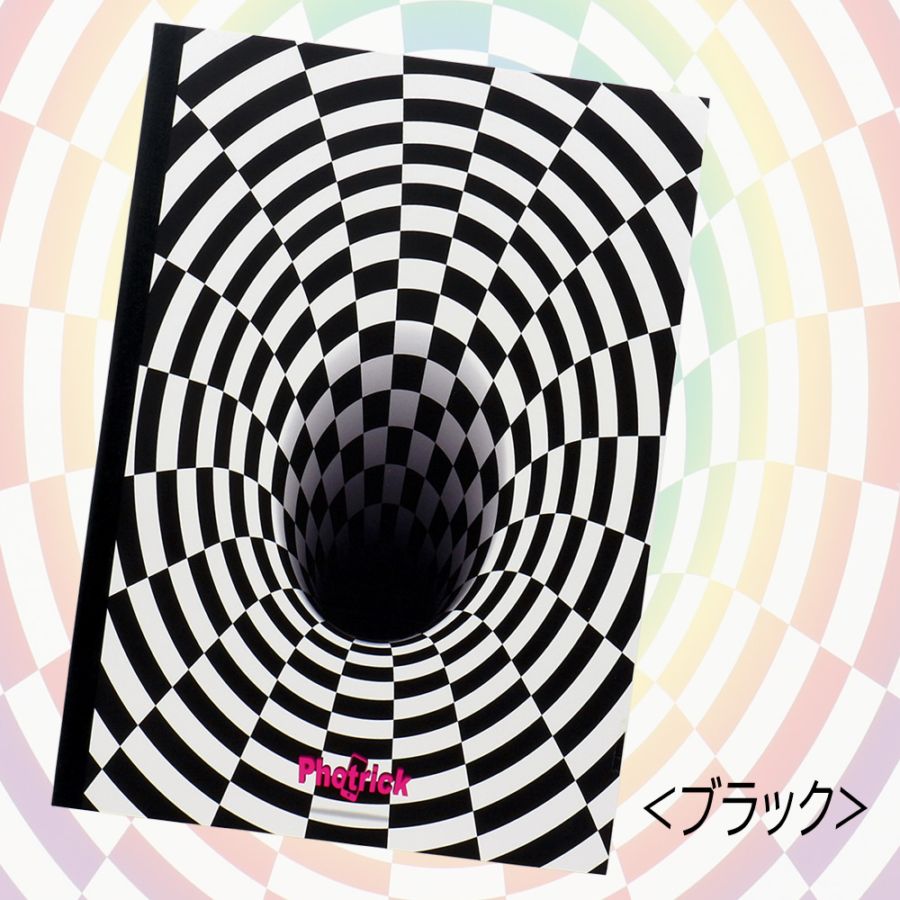 ★スペシャルプライス！！★【Photrick】『B5ノート　チェッカー柄』＜ブラック＞