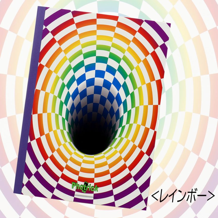 ★スペシャルプライス！！★【Photrick】『B5ノート　チェッカー柄』＜レインボー＞