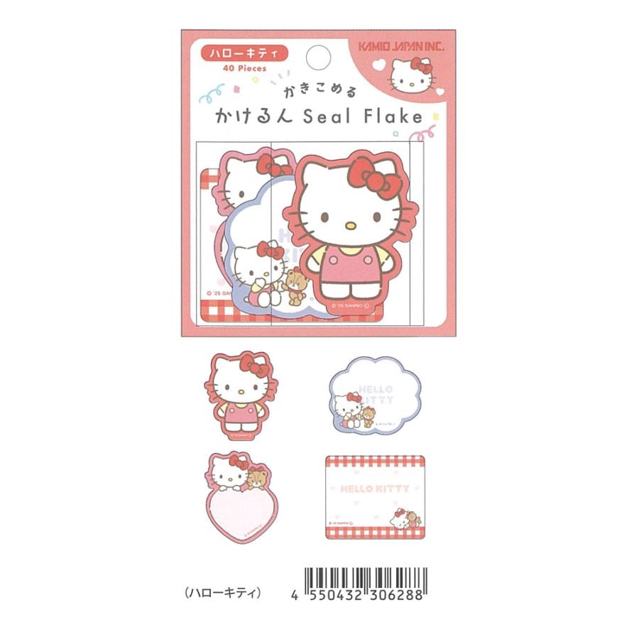 【サンリオキャラクターズ】『かけるん Seal Flake』＜ハローキティ（レッド）＞