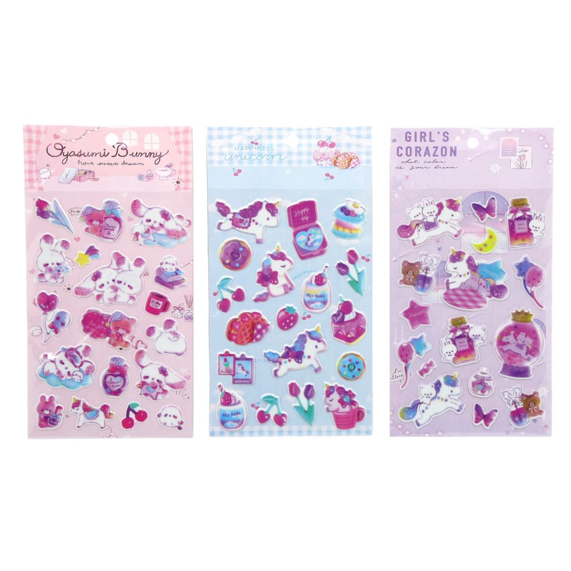 【おもちゃ・景品】『ゆめかわバラエティーシール』<3種>