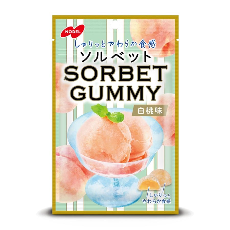 【お菓子】『ソルベットグミ　1箱上代￥160×6個入』＜白桃＞