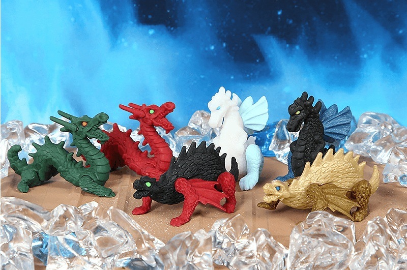 イワコーおもしろ消しゴム】『ドラゴン』＜6種アソート＞☆日本製