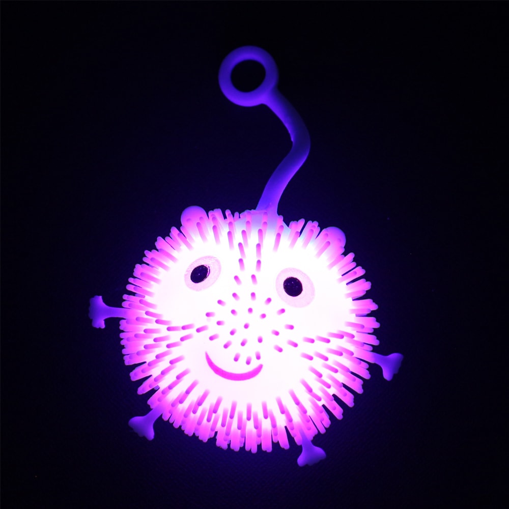 【光るおもちゃ】『フラッシュ ちびハリネズミヨーヨー』<6色アソート>