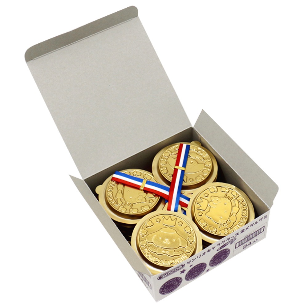 【お菓子】『サンリオキャラクターズ　金メダルグミ　上代￥120×24個入』＜グレープ味＞