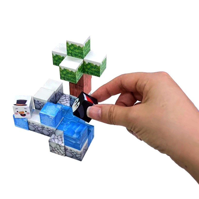 【おもちゃ・景品】『マグネットキューブブロック3』＜4種＞