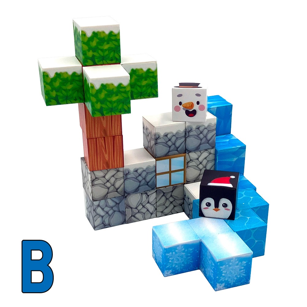 【おもちゃ・景品】『マグネットキューブブロック3』＜4種＞