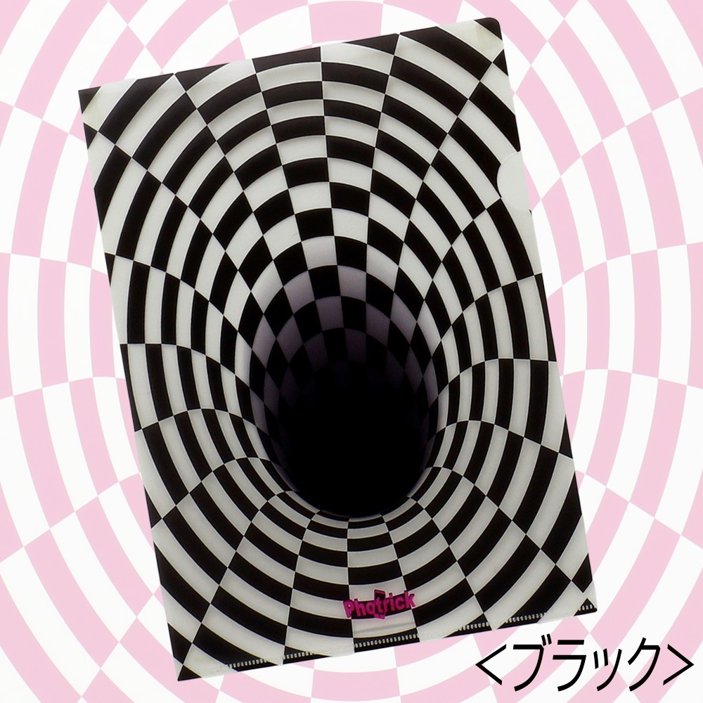 ★スペシャルプライス！！★【Photrick】『クリアファイル　チェッカー柄』＜ブラック＞
