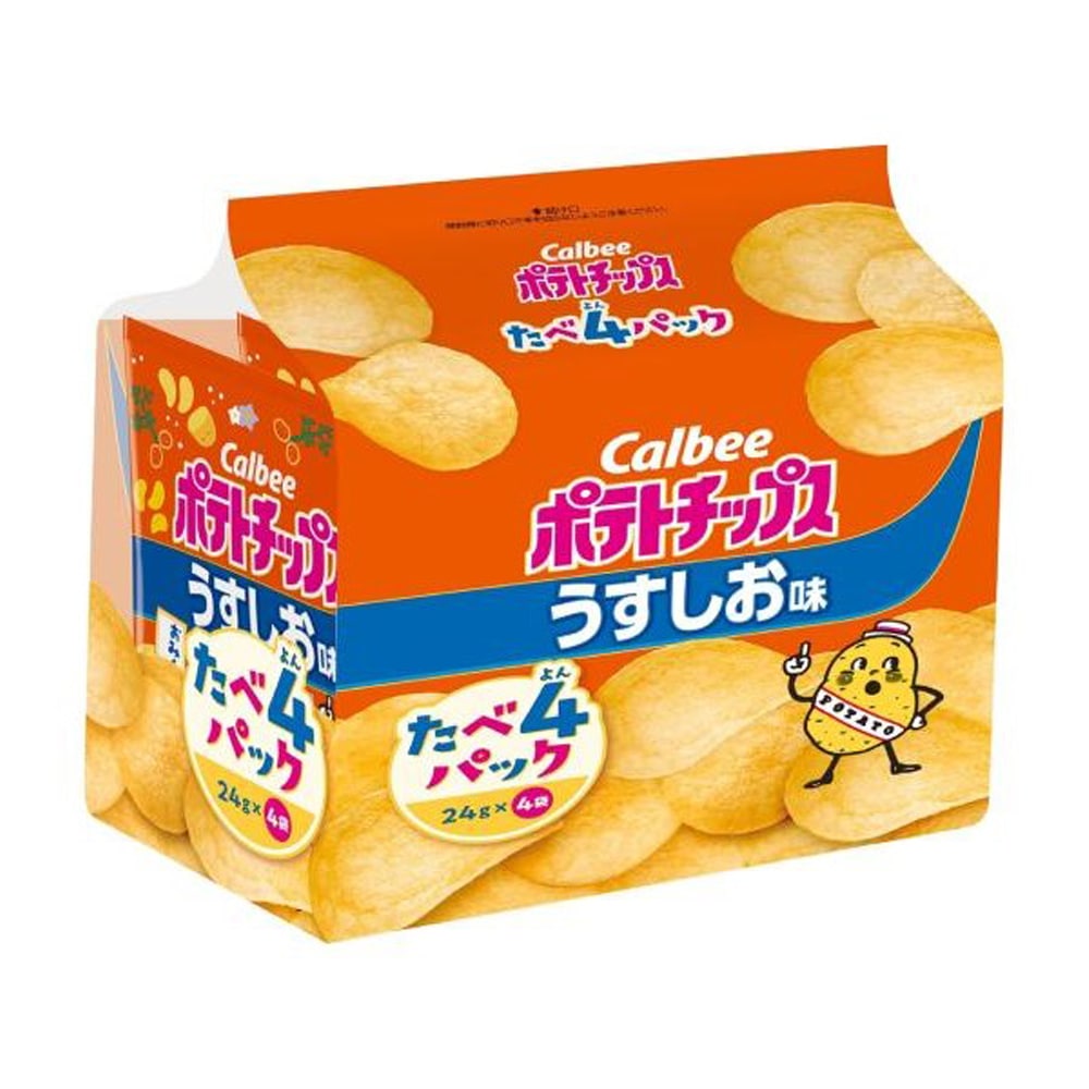 【お菓子】『ポテトチップスたべよんパック（4袋入）上代￥350』＜うすしお味＞