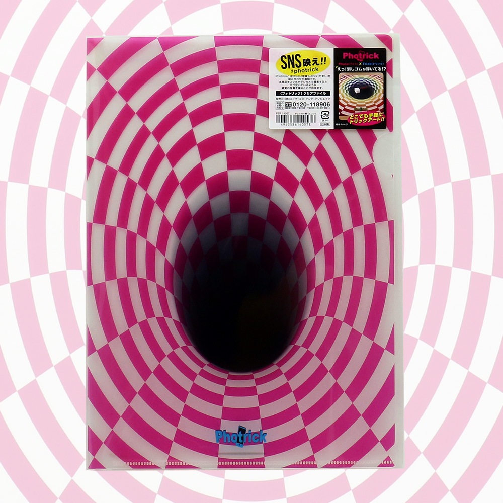 ★スペシャルプライス！！★【Photrick】『クリアファイル　チェッカー柄』＜ネイビー＞