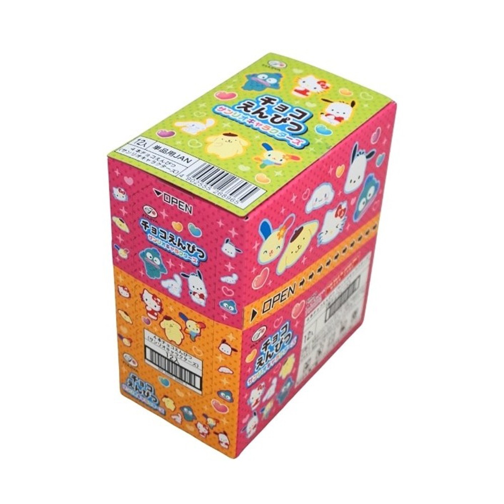 【お菓子】『4本チョコえんぴつ（サンリオキャラクターズ）　1箱上代￥170×12個入』