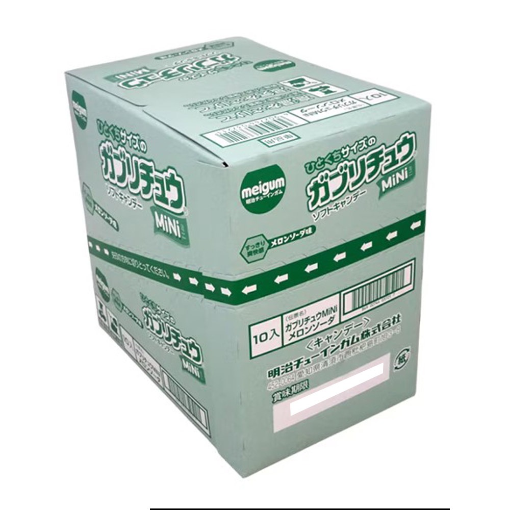 【お菓子】『ガブリチュウMiNi　1箱上代￥100×10個入』＜メロンソーダ＞