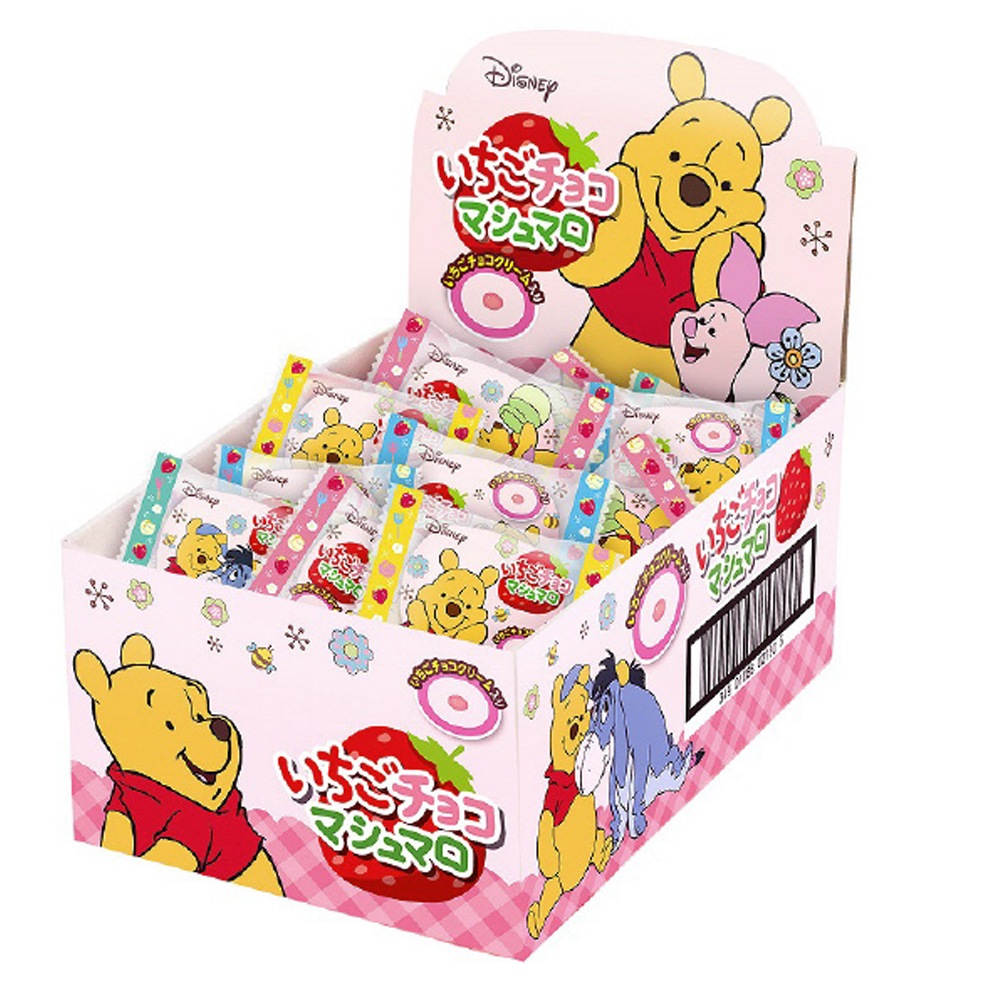 お菓子】『くまのプーさん いちごチョコマシュマロ 1箱上代￥15×30袋