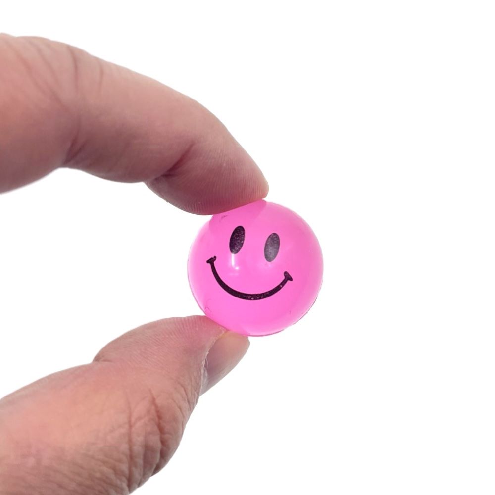 【イベント・お祭り】『スーパーボール 光るスマイル  27mm　100個入』＜2柄各5色＞