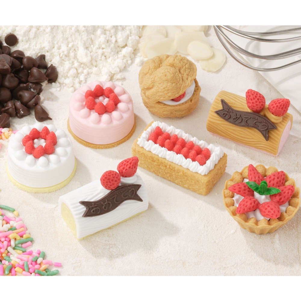 イワコー おもしろ消しゴム】『NO.2ケーキ』＜7種アソート