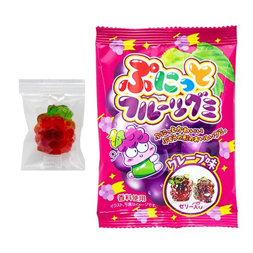 【お菓子】『ぷにっとフルーツグミ　上代￥40×24個入』＜グレープ＞