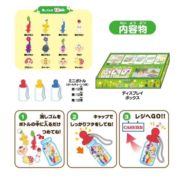 〈店頭イベント型商品〉【ピクミン3】『つめつめ消しゴム：36回分』