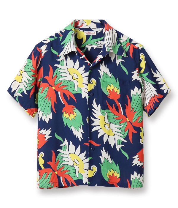 Lot No. SS38324 / RAYON HAWAIIAN SHIRT ISLAND KING PROTEA