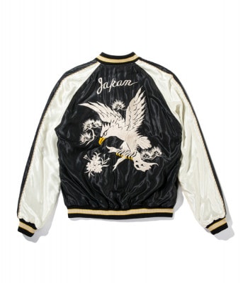 Lot No. TT14650-119 / Mid 1950s Style Acetate Souvenir Jacket ��WHITE EAGLE�� �� ��DUELLING DRAGONS��