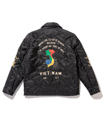 Lot No. TT14655-119 / Mid 1960s Style Vietnam Liner Jacket ��VIETNAM MAP�� (BLACK)