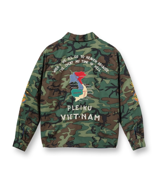 Lot No. TT14643-198 / Mid 1960s Style Woodland Camouflage Vietnam Jacket VIETNAM MAP