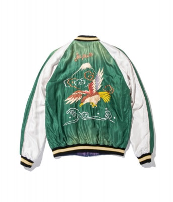 Lot No. TT14653-145 / Early 1950s Style Acetate Souvenir Jacket ��EAGLE�� �� ��TIGER�� (AGING MODEL)