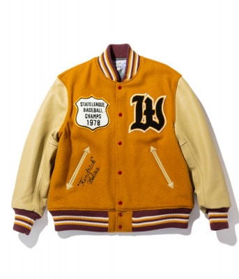 Lot No. WV14649-156 / 30oz. WOOL MELTON AWARD JACKET KENDRICK WOLVES (GOLD)