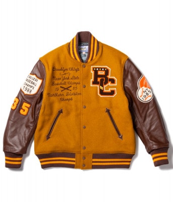 Lot No. WV14460-156 / 30oz. WOOL MELTON AWARD JACKET BROOKLYN CHIEFS (GOLD)