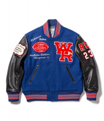 Lot No. WV14460-126 / 30oz. WOOL MELTON AWARD JACKET WOLVES (ROYAL BLUE)