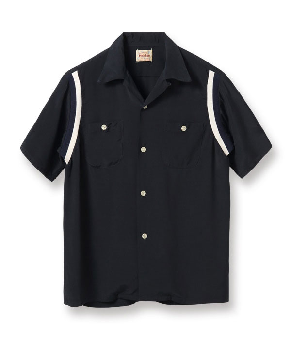 Lot No. SE38615 / RAYON BOWLING SHIRT WITH RIBS