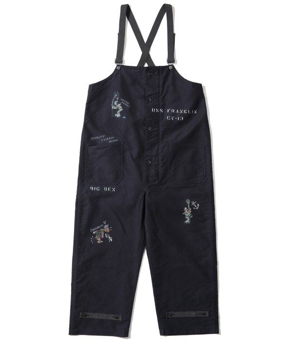 Lot No. BR42241 / JUNGLE CLOTH DECK PANTS CIVILIAN MODEL HAND PAINT