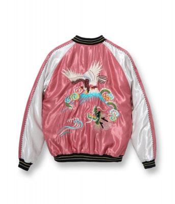 Lot No. TT14892-162 / Mid 1950s Style Acetate Souvenir Jacket ��EAGLE & DRAGON�� �� ��WHITE DRAGON��