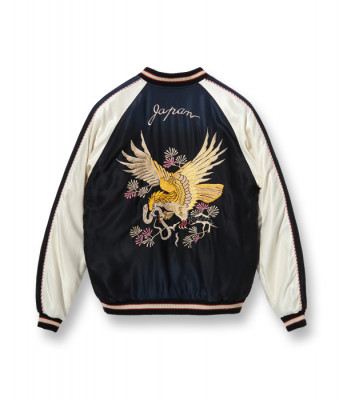 Lot No. TT14896-119 / Early 1950s Style Acetate Souvenir Jacket ��EAGLE�� �� ��JAPAN MAP�� (AGING MODEL)