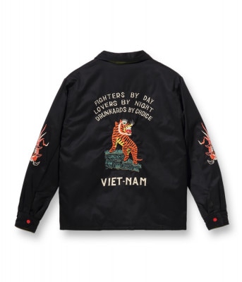 Lot No. TT14901-119 / Mid 1960s Style Reversible Vietnam Jacket ��TIGER�� �� ��VIETNAM MAP�� (BLACK)