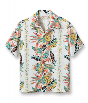 Lot No. SS38804 / RAYON HAWAIIAN SHIRT ��BIRD OF PARADISE & MONSTERA��