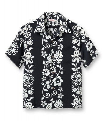 Lot No. SS38806 / RAYON HAWAIIAN SHIRT ��HAWAIIAN SKULL BORDER��