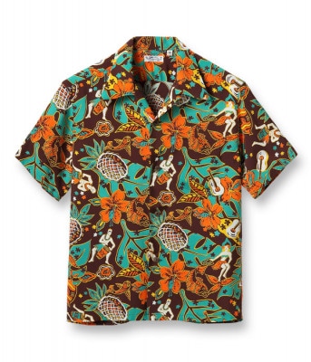 Lot No. SS38808 / RAYON HAWAIIAN SHIRT ��TIME TO LUAU��