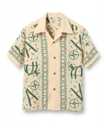 Lot No. SS38810 / RAYON HAWAIIAN SHIRT ��NAVIGATION OF THE SEA��