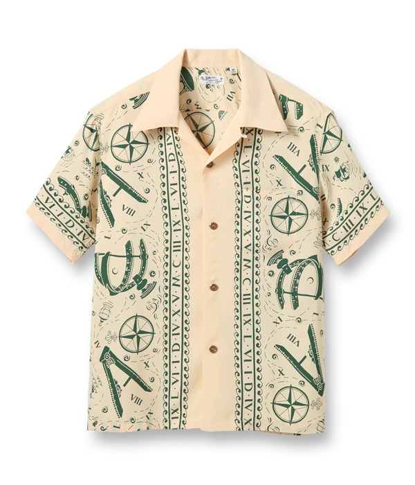 Lot No. SS38810 / RAYON HAWAIIAN SHIRT ��NAVIGATION OF THE SEA��