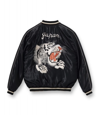 Lot No. TT15052-119 / Mid 1950s Style Acetate Souvenir Jacket TIGER HEAD  CHEVY LOVER