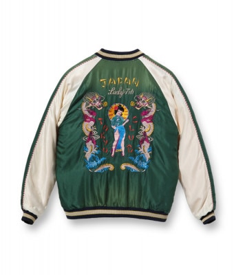 Lot No. TT15053-145 / Mid 1950s Style Acetate Souvenir Jacket TOKYO CLUB  WHITE EAGLE (AGING MODEL)