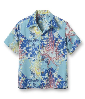 Lot No. SS38793 / RAYON HAWAIIAN SHIRT ROYAL FLOWER