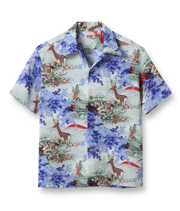 Lot No. SS38797 / RAYON HAWAIIAN SHIRT DEER