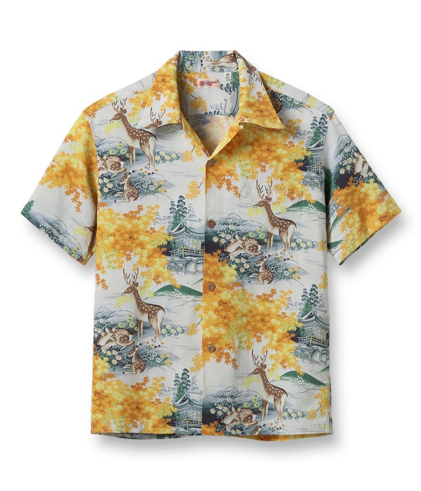 Lot No. SS38797 / RAYON HAWAIIAN SHIRT DEER
