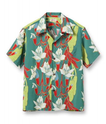 Lot No. SS38799 / RAYON HAWAIIAN SHIRT ��CANOE TREE��