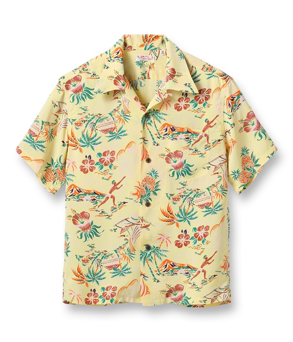 Lot No. SS38801 / RAYON HAWAIIAN SHIRT HALEKULANI