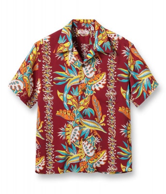 Lot No. SS38804 / RAYON HAWAIIAN SHIRT ��BIRD OF PARADISE & MONSTERA��