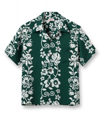 Lot No. SS38806 / RAYON HAWAIIAN SHIRT ��HAWAIIAN SKULL BORDER��